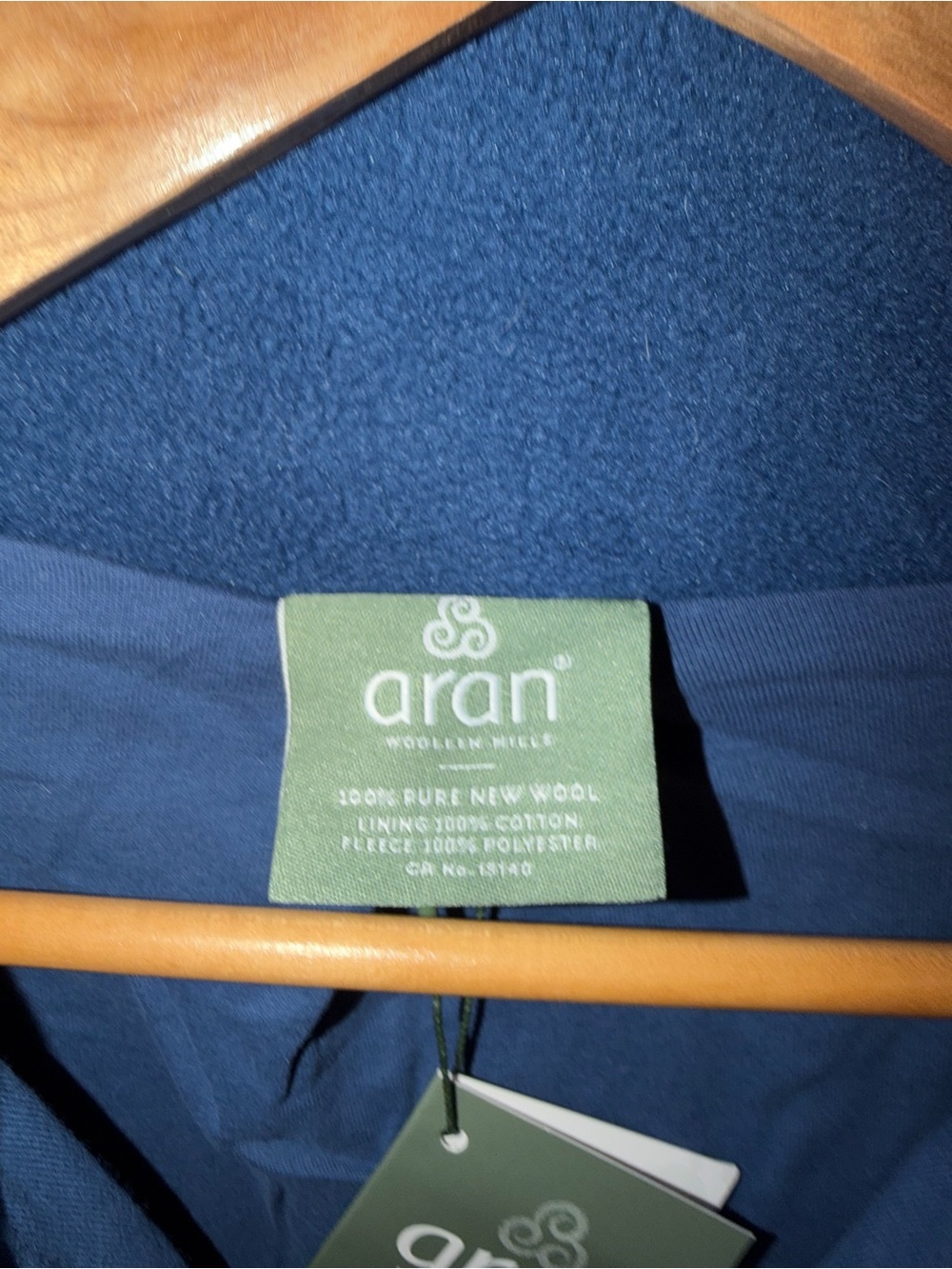 Aran Crafts | NWT Lined Shetland Zipper Cardigan, 100% wool - Picture 5 of 14